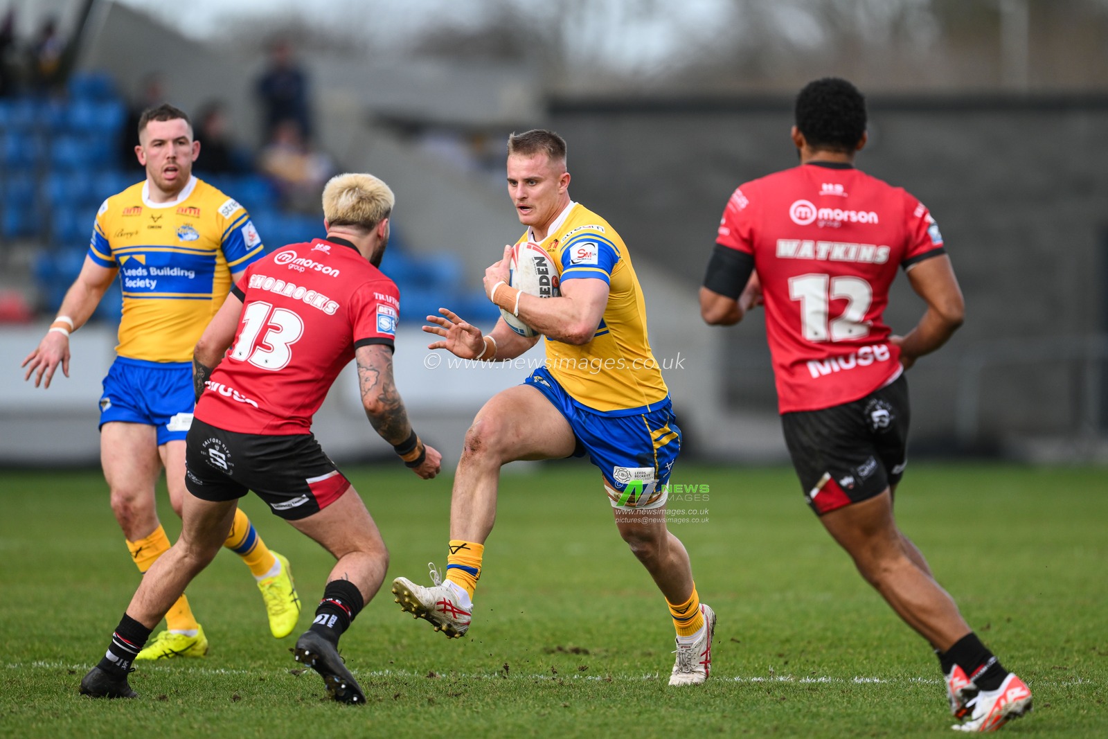 Cooper Jenkins of Leeds Rhinos in action during the Betfred Super League match Round 2 Salford Red Devils vs Leeds Rhinos at Salford Community Stadium, Eccles, United Kingdom, 22nd February 2025

(Photo by Craig Thomas/News Images)