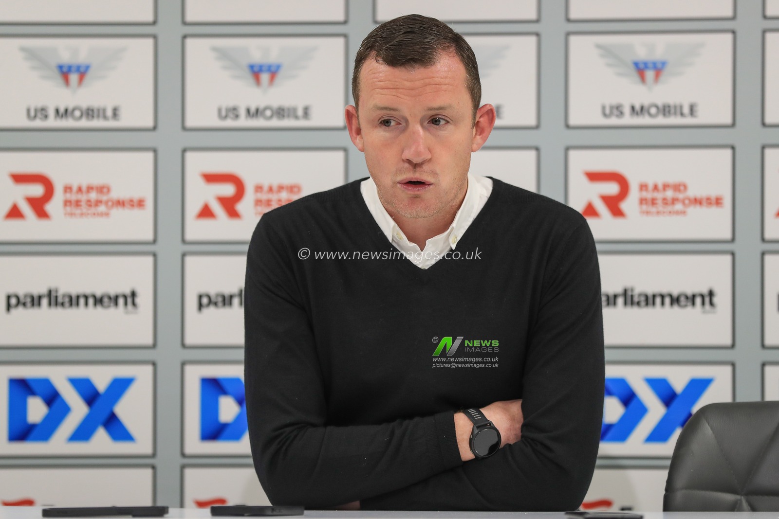 Neill Collins Head coach of Barnsley in the post match press conference during the Emirates FA Cup 1st Round match Barnsley vs Horsham FC at Oakwell, Barnsley, United Kingdom, 3rd November 2023

(Photo by Alfie Cosgrove/News Images)