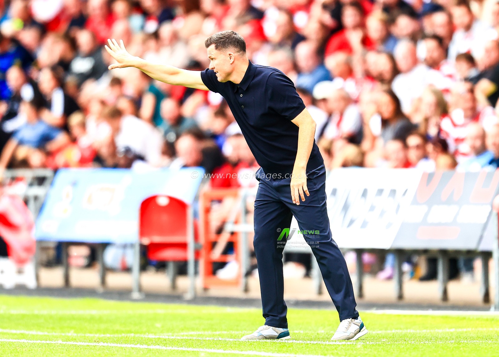 Gary Caldwell Exeter City Manager reacts in the technical area during the Sky Bet League 1 match Doncaster Rovers vs Exeter City at Eco-Power Stadium, Doncaster, United Kingdom, 2nd August 2025

(Photo by Richard Bierton/News Images)