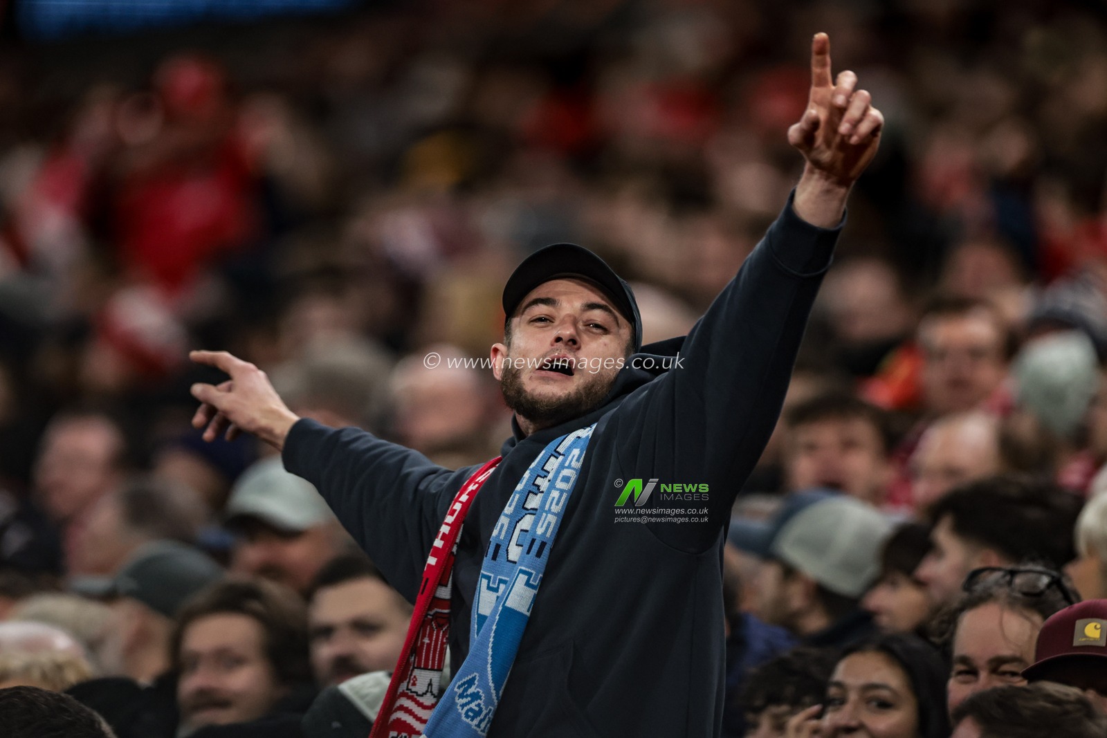 Nottingham Forest fans during the UEFA Europa League Matchday 5 of 8 Nottingham Forest vs Malmo FF at City Ground, Nottingham, United Kingdom, 27th November 2025

(Photo by Mark Cosgrove/News Images)

*** GER AUT SUI OUT ***