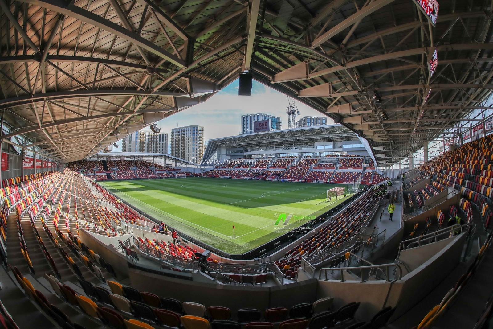 A general view of Brentford Community Stadium ahead of this afternoons Premier League game, Brentford v Leicester City