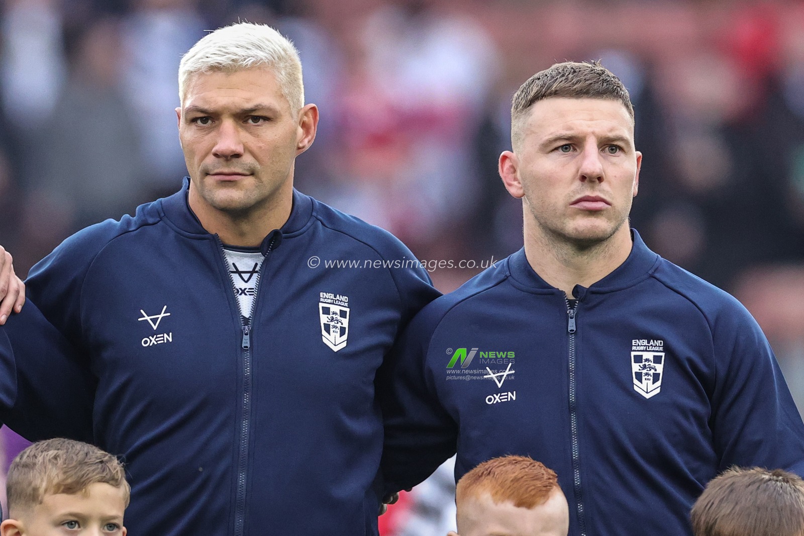 Ryan Hall of England and George Williams of England during the Rugby League World Cup 2021 match England vs Greece at Bramall Lane, Sheffield, United Kingdom, 29th October 2022

(Photo by Mark Cosgrove/News Images)
