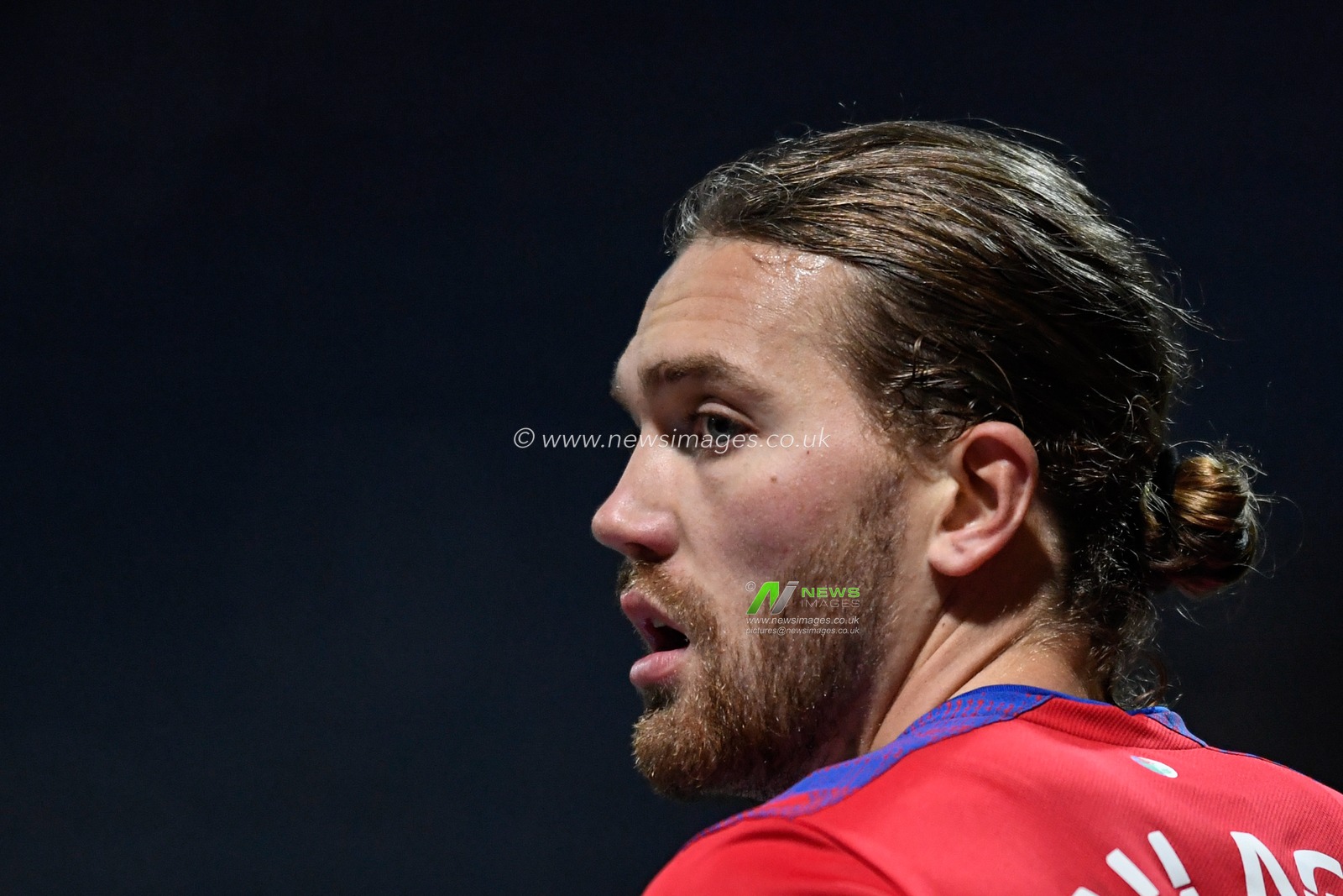 Sam Gallagher #9 of Blackburn Rovers looks over his shoulder