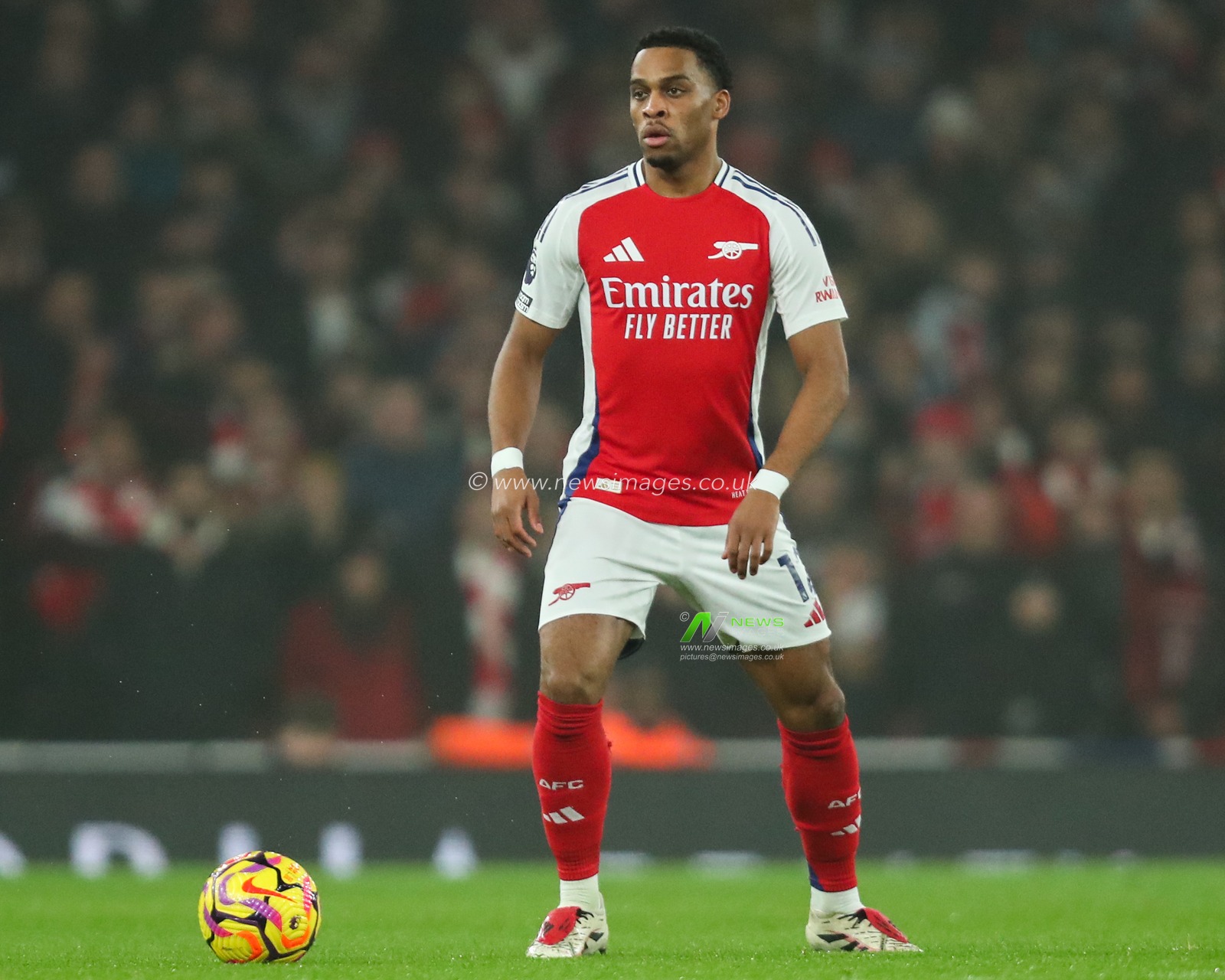 Jurrien Timber of Arsenal in action during the Premier League match Arsenal vs Ipswich Town at Emirates Stadium, London, United Kingdom, 27th December 2024

(Photo by Izzy Poles/News Images)