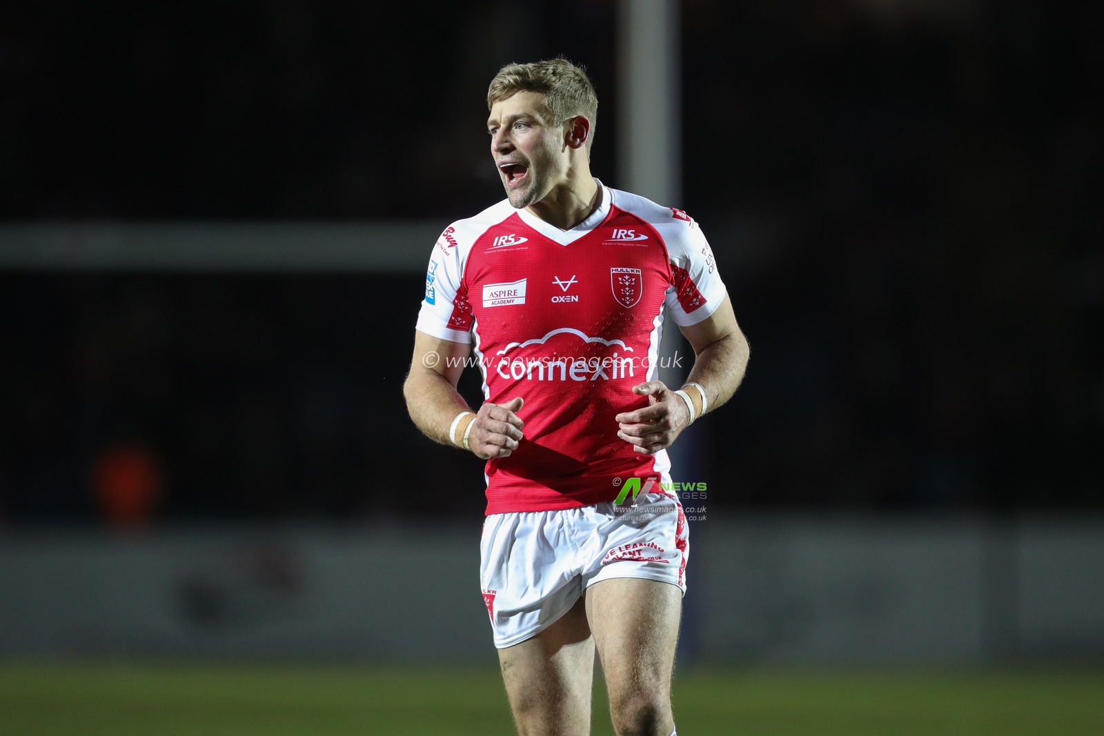 Jimmy Keinhorst #18 of Hull KR during the Rugby League Pre Season match Featherstone Rovers vs Hull KR at The Milennium Stadium, Featherstone, United Kingdom, 20th January 2023

(Photo by James Heaton/News Images)