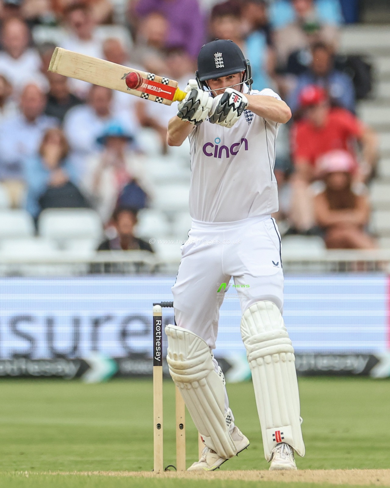 Harry Brook of England connects with a bouncer during the Rothesay Test Match day three England vs West Indies at Trent Bridge, Nottingham, United Kingdom, 20th July 2024

(Photo by Mark Cosgrove/News Images)
