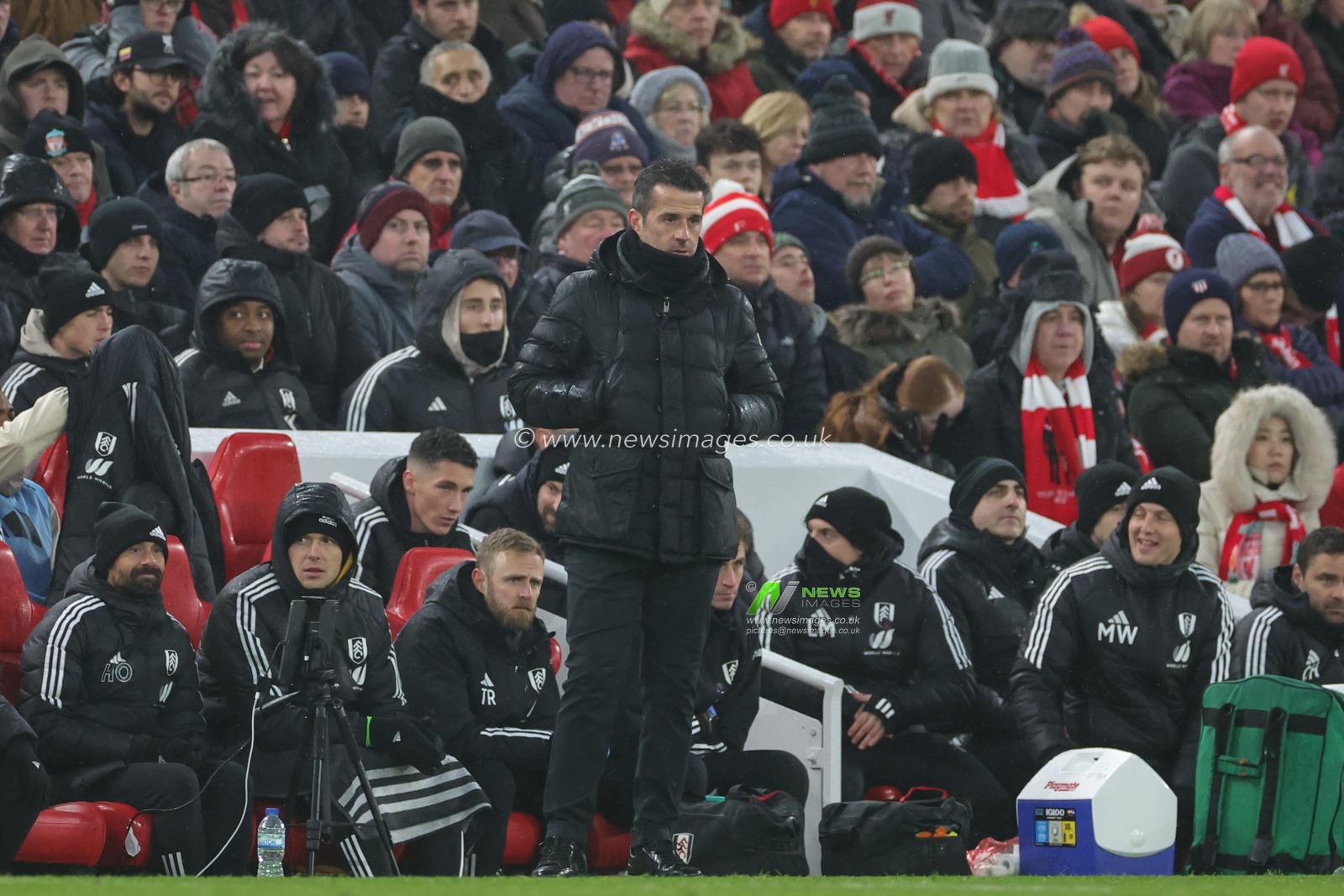 Marco Silva manager of Fulham during the Premier League match Liverpool vs Fulham at Anfield, Liverpool, United Kingdom, 3rd December 2023

(Photo by Mark Cosgrove/News Images)