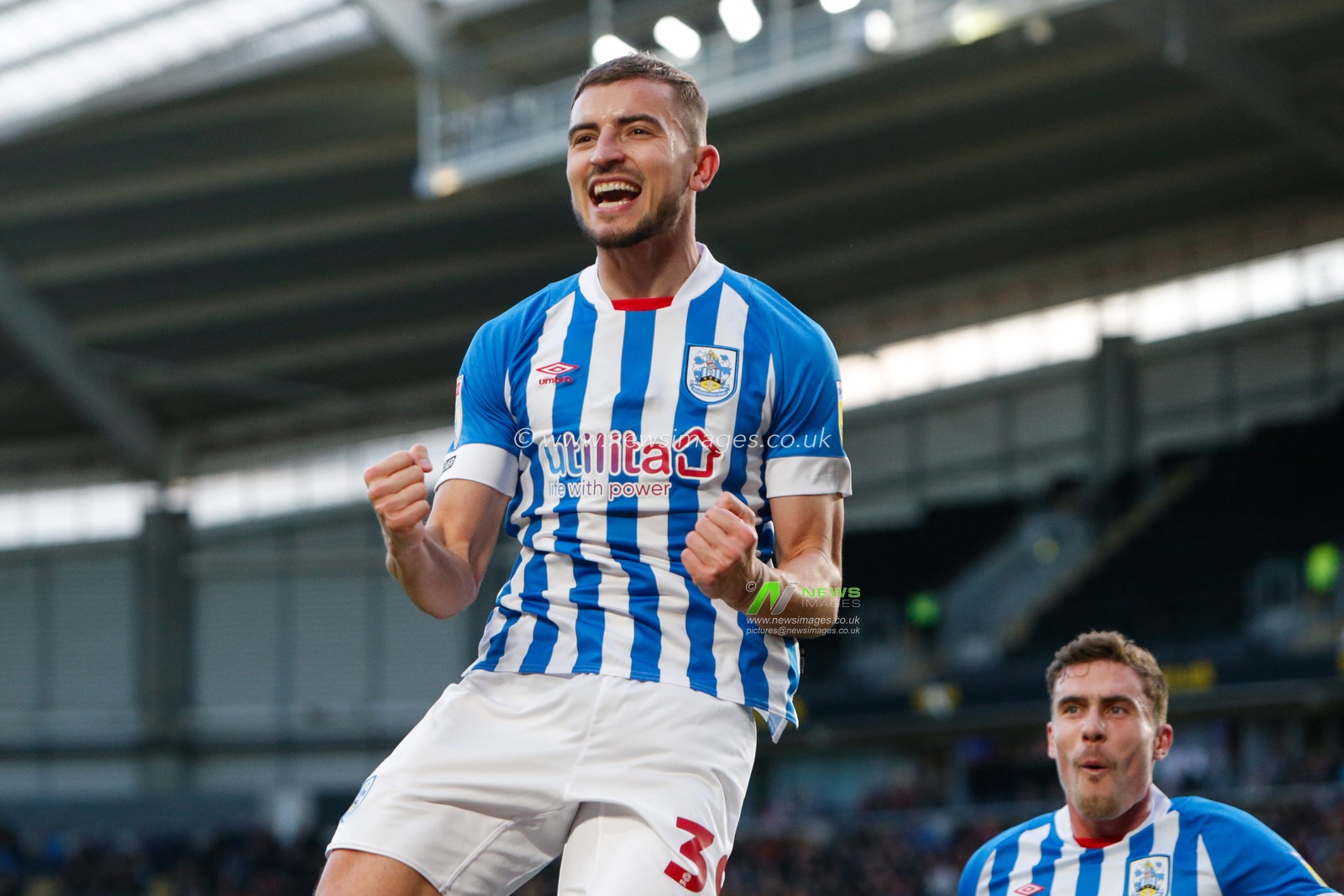 Michal Helik #39 of Huddersfield Town Celebrates scoring a goal to make it 0-1 during the Sky Bet Championship match Hull City vs Huddersfield Town at MKM Stadium, Hull, United Kingdom, 14th January 2023

(Photo by Ben Early/News Images)