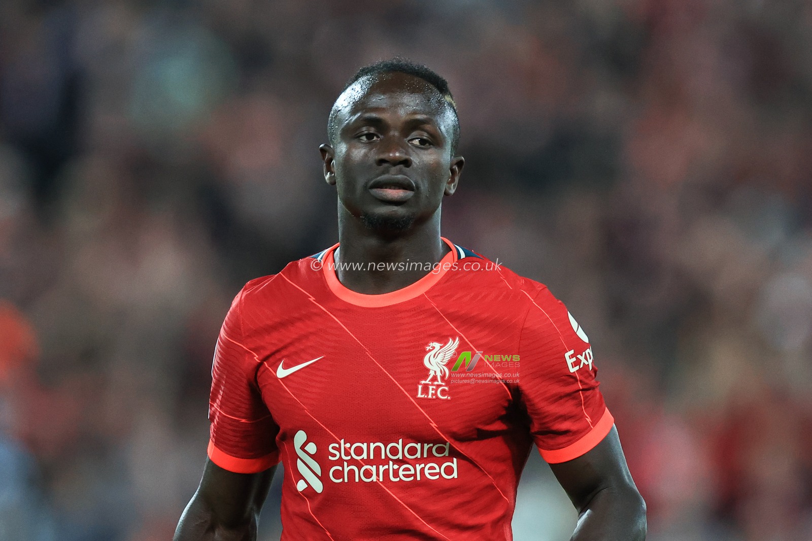 Sadio Mane #10 of Liverpool during the game