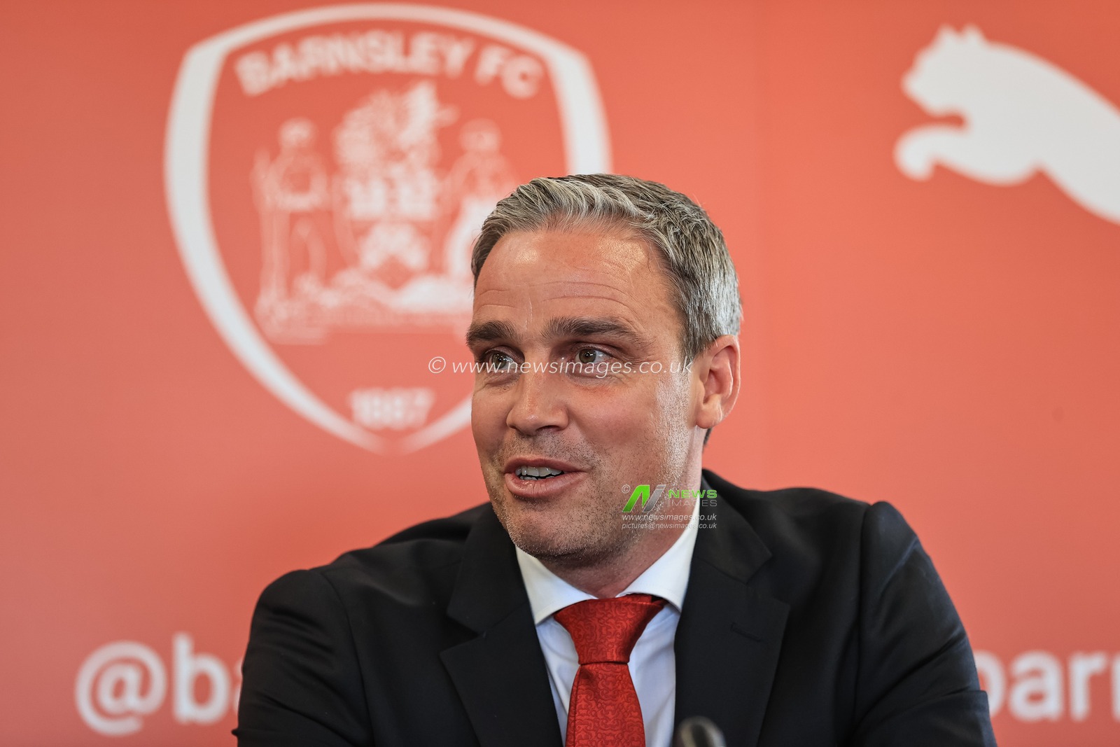 Barnsley FCâ€™s newly appointed Head Coach Michael Duff speaks to the press at Oakwell in his first official press conference on the 16th of June 2022, Oakwell, Barnsley, South Yorkshire, United Kingdom.