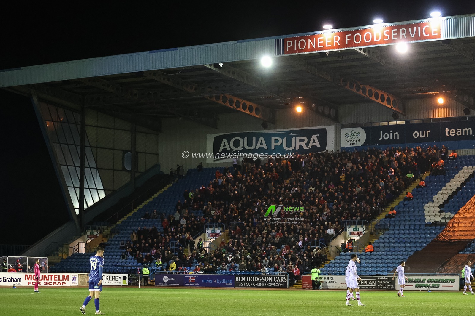 Traveling Barnsley FC fans during the Sky Bet League 1 match Carlisle United vs Barnsley at Brunton Park, Carlisle, United Kingdom, 12th March 2024

(Photo by Mark Cosgrove/News Images)