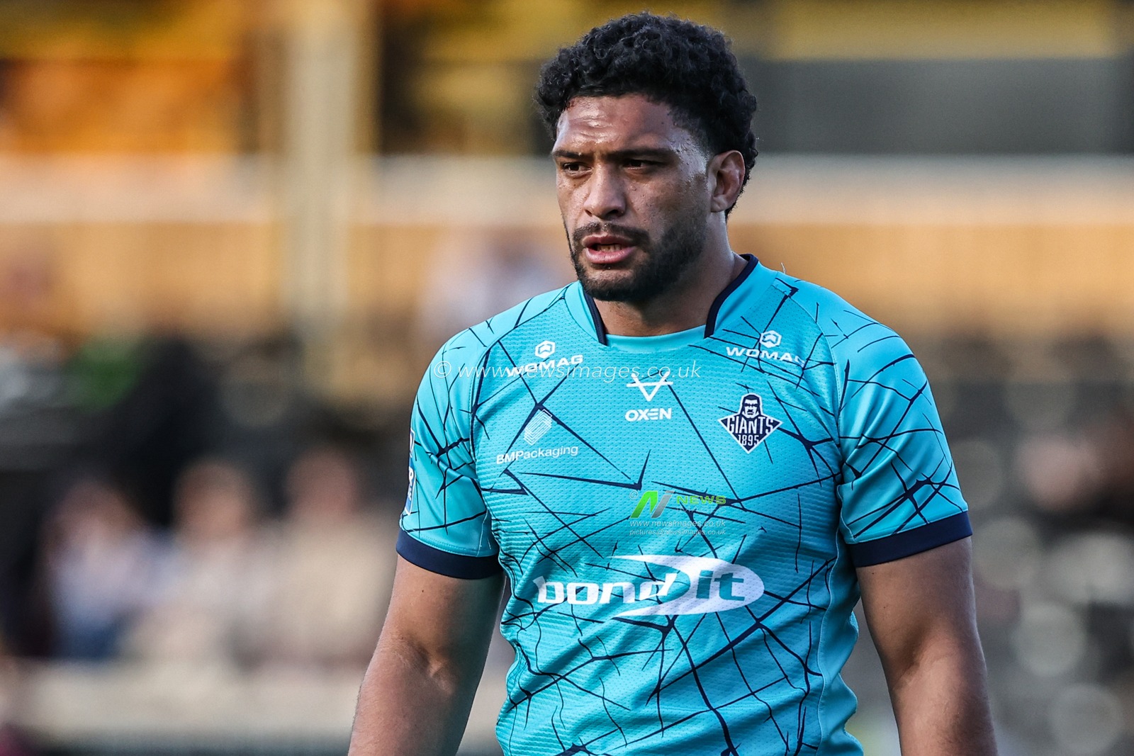 Taane Milne of Huddersfield Giants during pre-game warm up during the Betfred Super League round 17 match Castleford Tigers vs Huddersfield Giants at The Mend-A-Hose Jungle, Castleford, United Kingdom, 3rd July 2025

(Photo by Alfie Cosgrove/News Images)