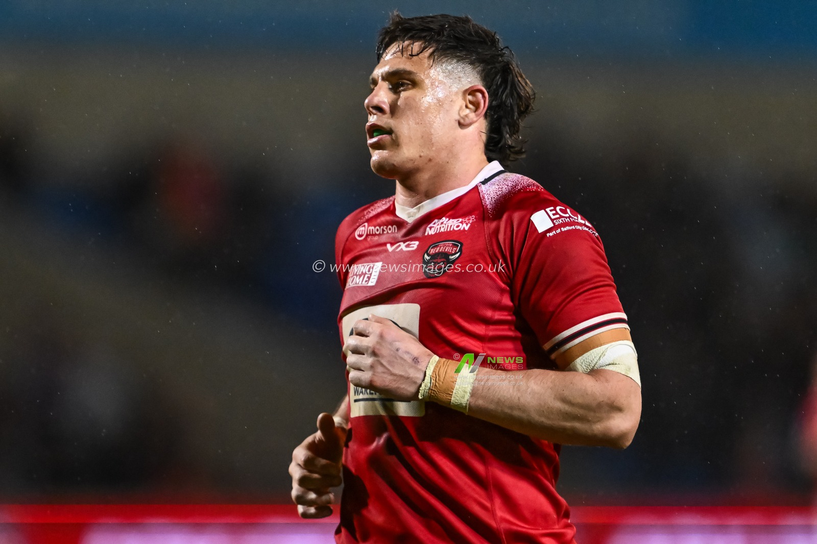 Shane Wright of Salford Red Devils during the Betfred Super League Round 5 match Salford Red Devils vs Wigan Warriors at Salford Community Stadium, Eccles, United Kingdom, 14th March 2024

(Photo by Craig Thomas/News Images)