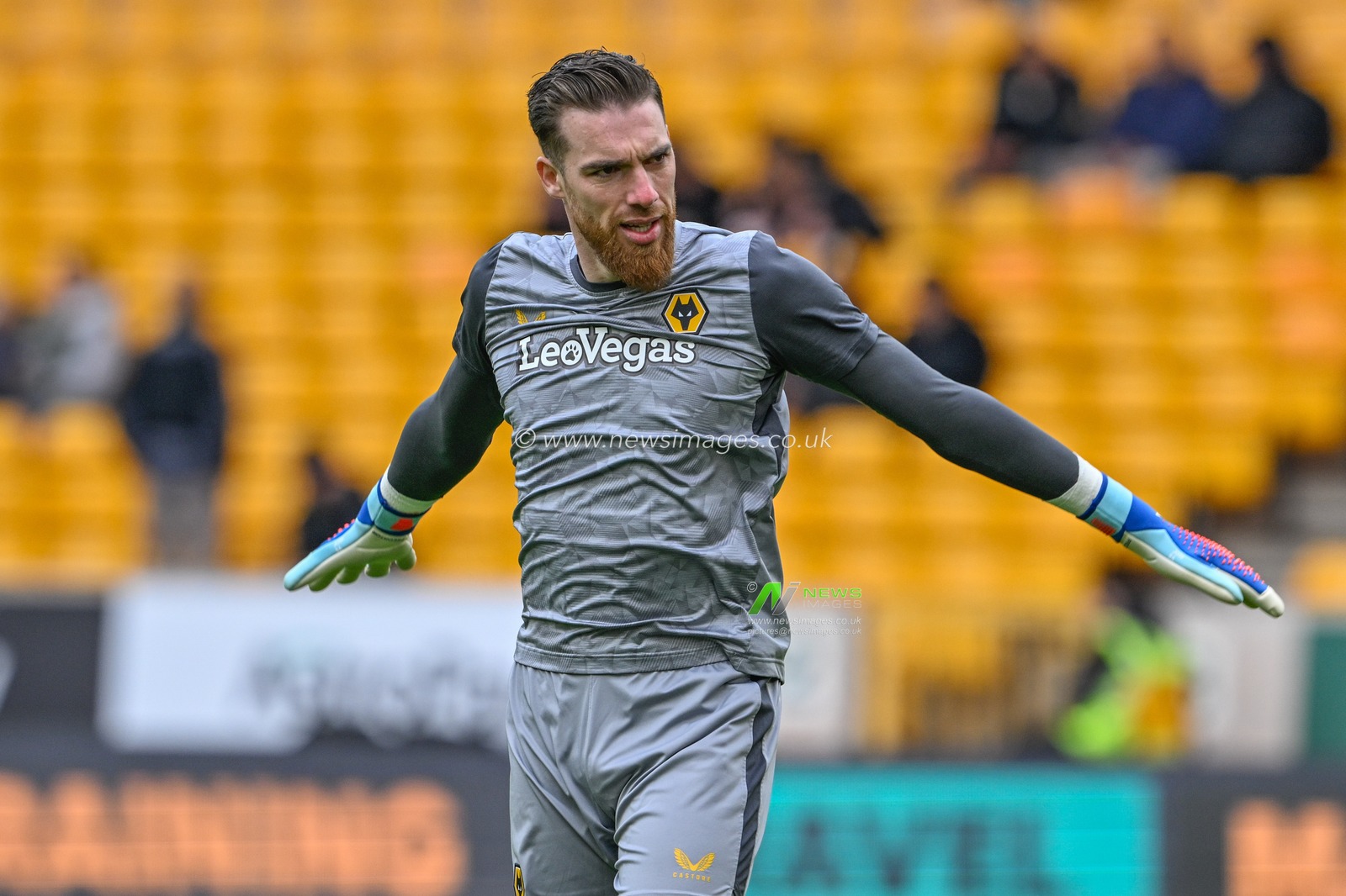 JosÃ© SÃ¡ of Wolverhampton Wanderers in the pregame warmup session during the Premier League match Wolverhampton Wanderers vs Sheffield United at Molineux, Wolverhampton, United Kingdom, 25th February 2024

(Photo by Cody Froggatt/News Images)
