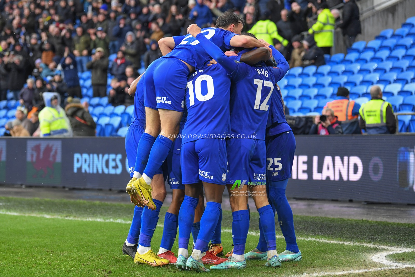 Jaden Philogene-Bidace #25 of Cardiff City celebrates his goal to make it 1-0 during the Emirates FA Cup Third Round match Cardiff City vs Leeds United at Cardiff City Stadium, Cardiff, United Kingdom, 8th January 2023

(Photo by Mike Jones/News Images)