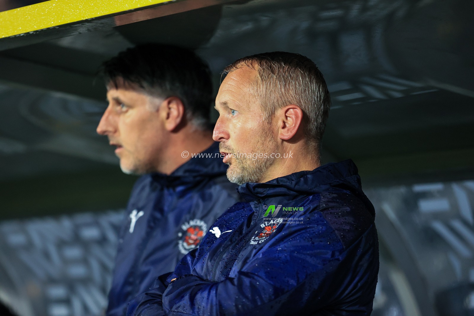 Neil Critchley Head Coach of Blackpool during the game