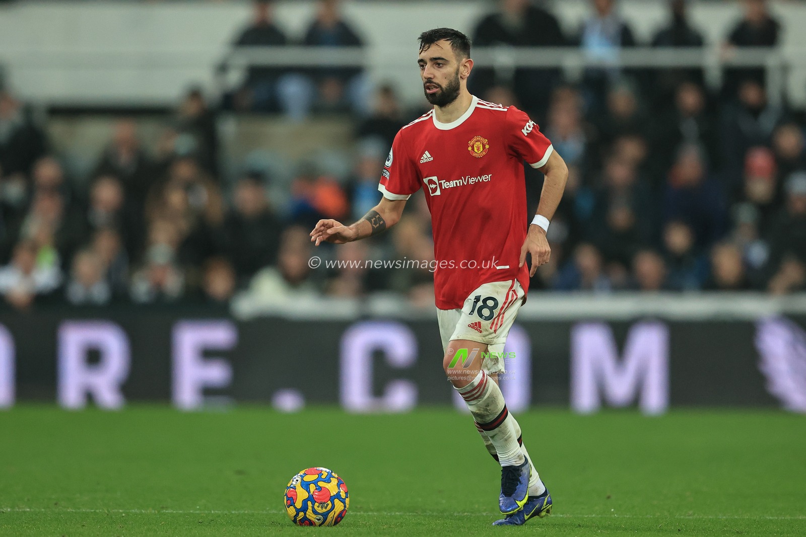 Bruno Fernandes #18 of Manchester United in action during the game