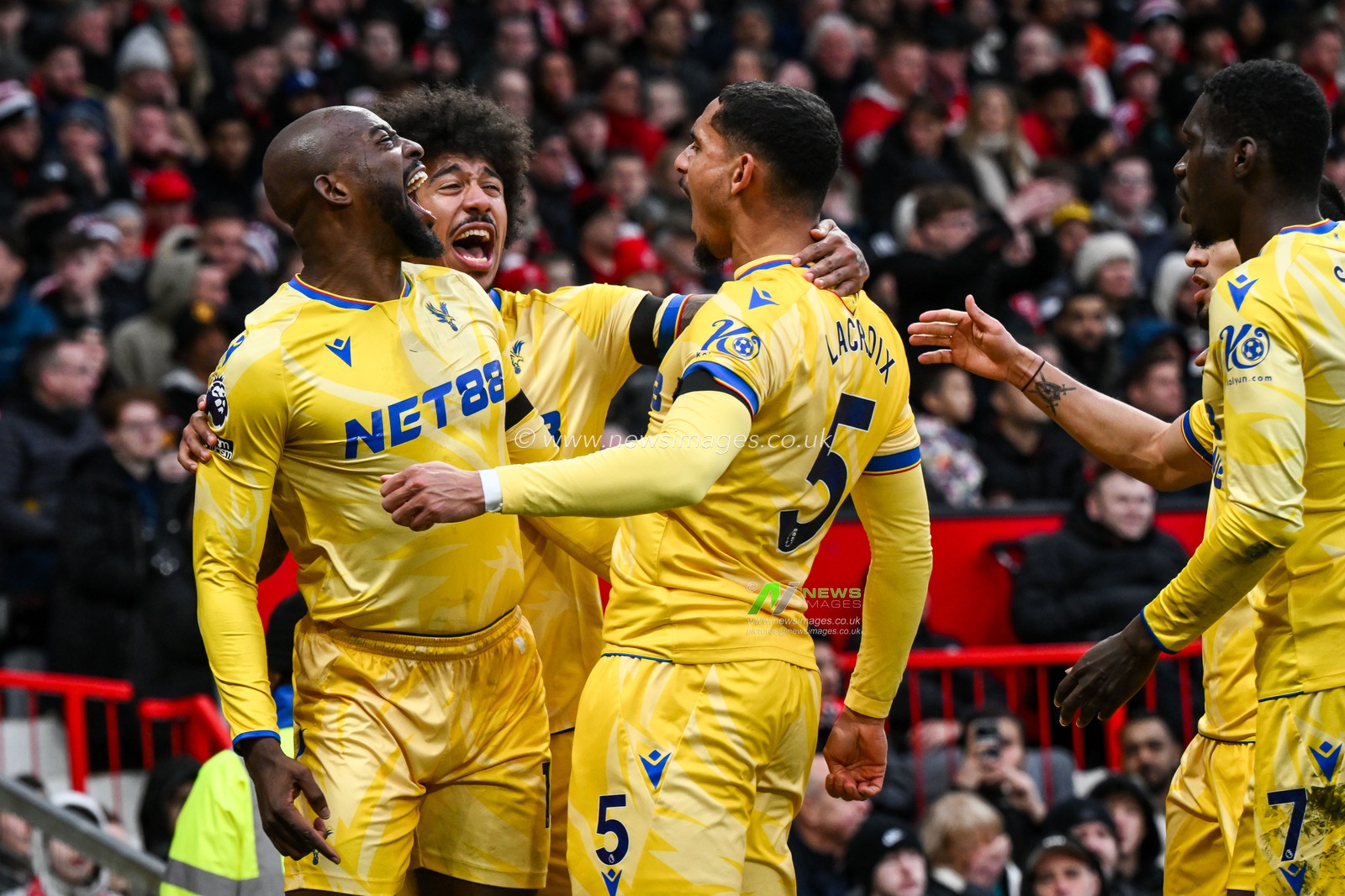 Jean-Philippe Mateta of Crystal Palace celebrates his goal to make it 0-1 during the Premier League match Manchester United vs Crystal Palace at Old Trafford, Manchester, United Kingdom, 2nd February 2025

(Photo by Craig Thomas/News Images)
