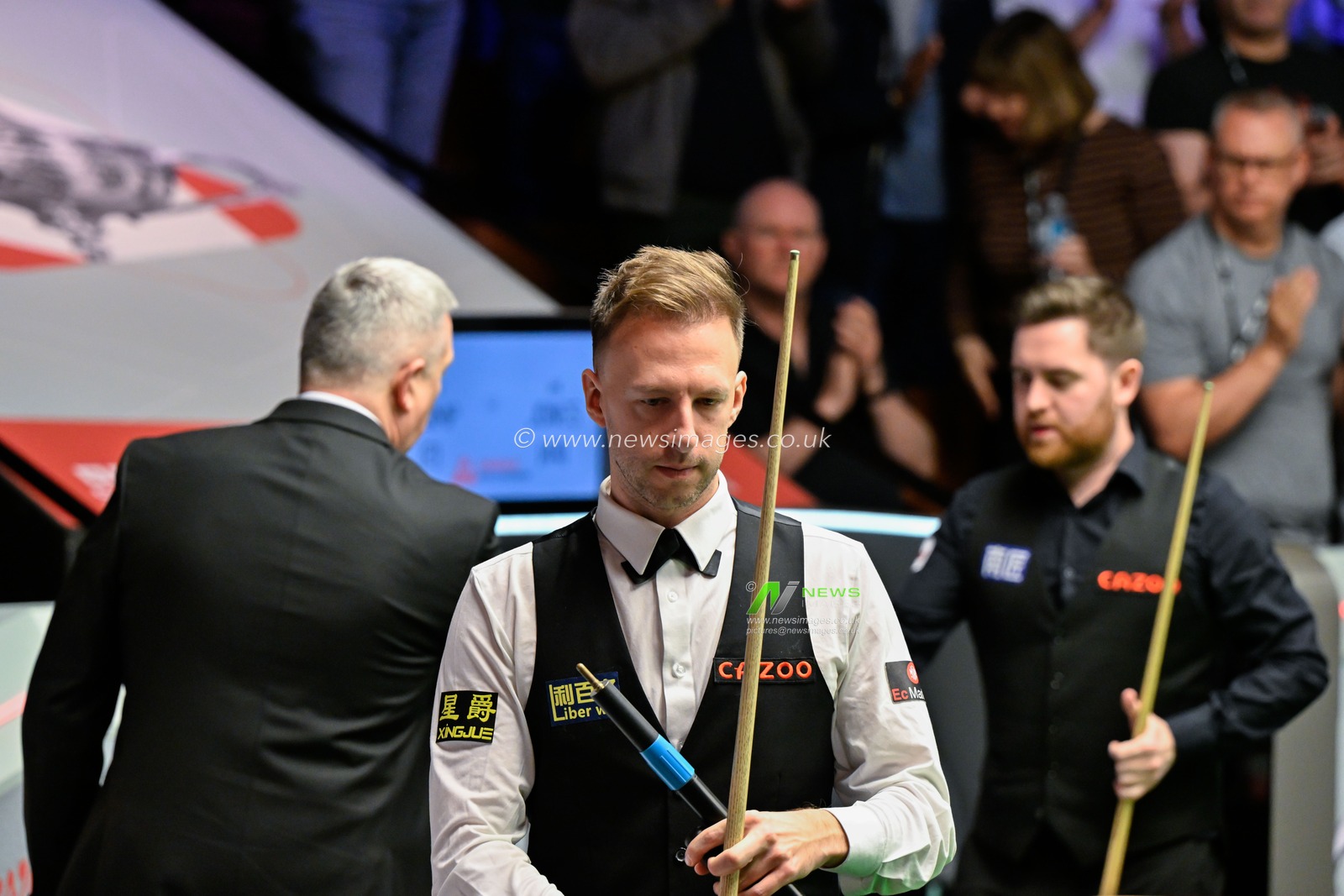 Judd Trump looks dejects following his loss, during the Cazoo World Championships 2024 at Crucible Theatre, Sheffield, United Kingdom, 1st May 2024

(Photo by Cody Froggatt/News Images)