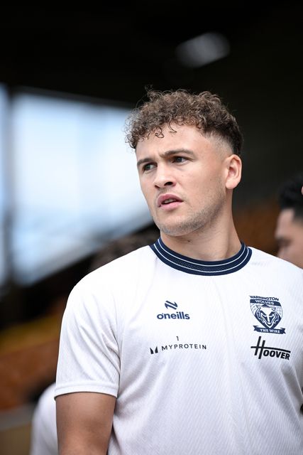 Cai Taylor-Wray of Warrington Wolves looks on prior to the Betfred Super League round 21 match Castleford Tigers vs Warrington Wolves at OneBore Stadium, Castleford, Untied Kingdom on 01 August 2026

(Photo by Ben Roberts/News Images)

