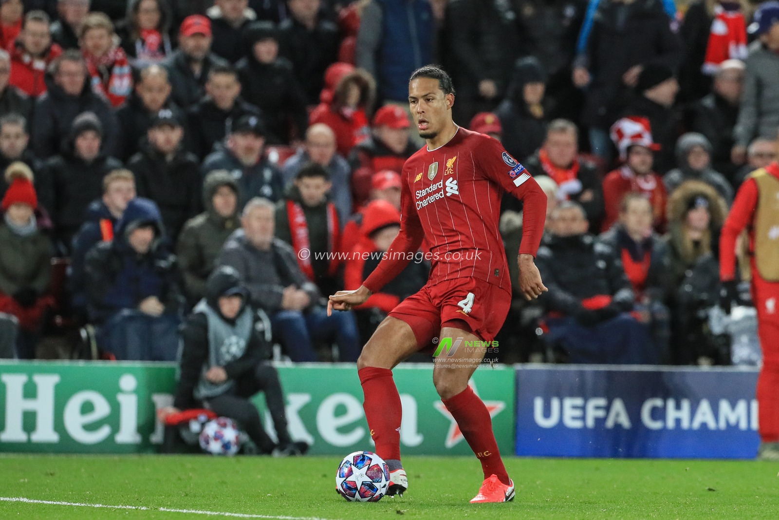 11th March 2020, Anfield, Liverpool, England; UEFA Champions League, Round of 16 Leg 2 of 2, Liverpool v Atletico Madrid : Virgil van Dijk (4) of Liverpool in action during the game