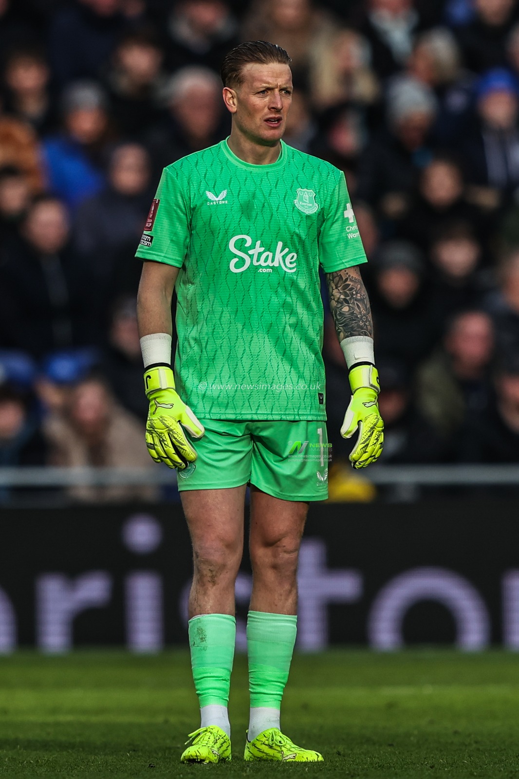 Everton goalkeeper Jordan Pickford during the Emirates FA Cup Third Round match Everton vs Sunderland at Hill Dickinson Stadium, Liverpool, United Kingdom, 10th January 2026

(Photo by Alfie Cosgrove/News Images)