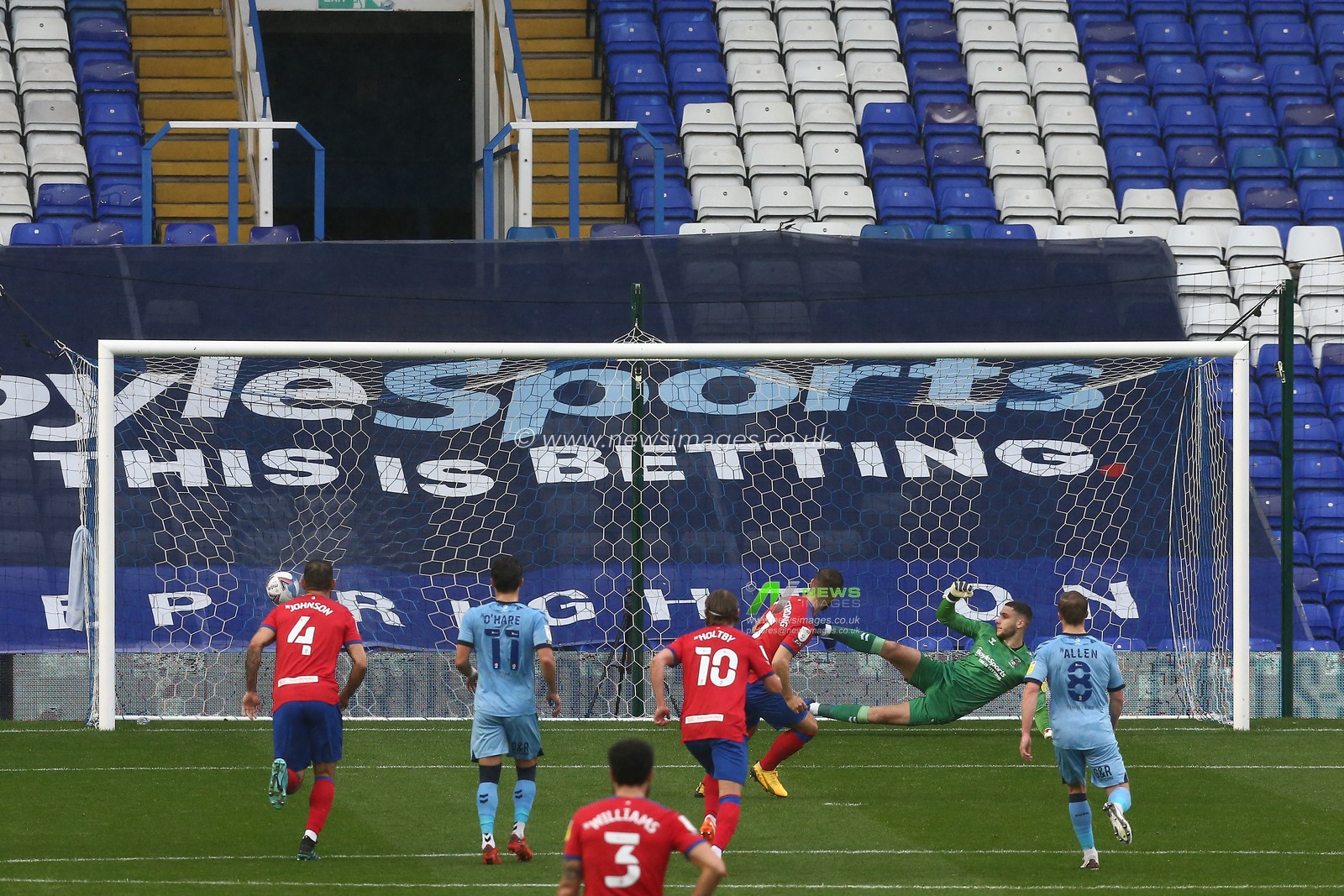 GOAL Adam Armstrong (7) of Blackburn Rovers scores a penalty