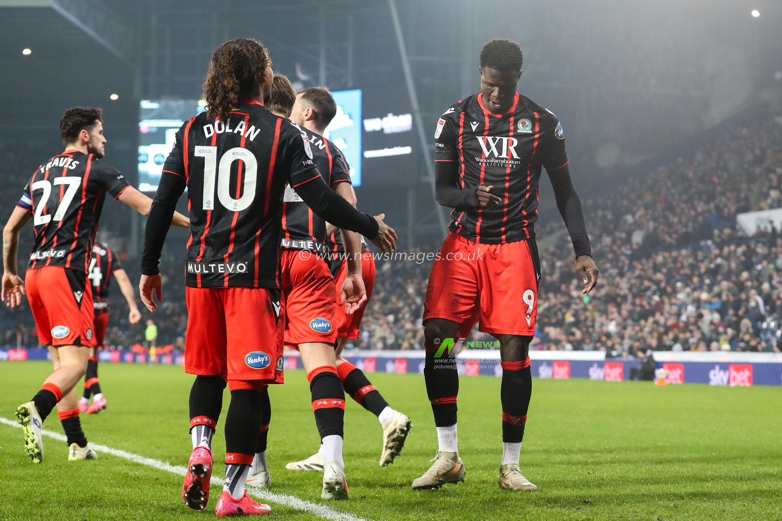 Makhtar Gueye of Blackburn Rovers celebrates his goal to make it 0-1 during the Sky Bet Championship match West Bromwich Albion vs Blackburn Rovers at The Hawthorns, West Bromwich, United Kingdom, 12th February 2025

(Photo by Gareth Evans/News Images)