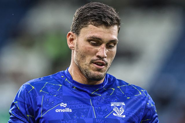 Sam Stone of Warrington Wolves in the pre-game warm up during the Betfred Super League round 10 match Huddersfield Giants vs Warrington Wolves at Accu Stadium, Huddersfield, United Kingdom on 02 May 2026

(Photo by Alfie Cosgrove/News Images)