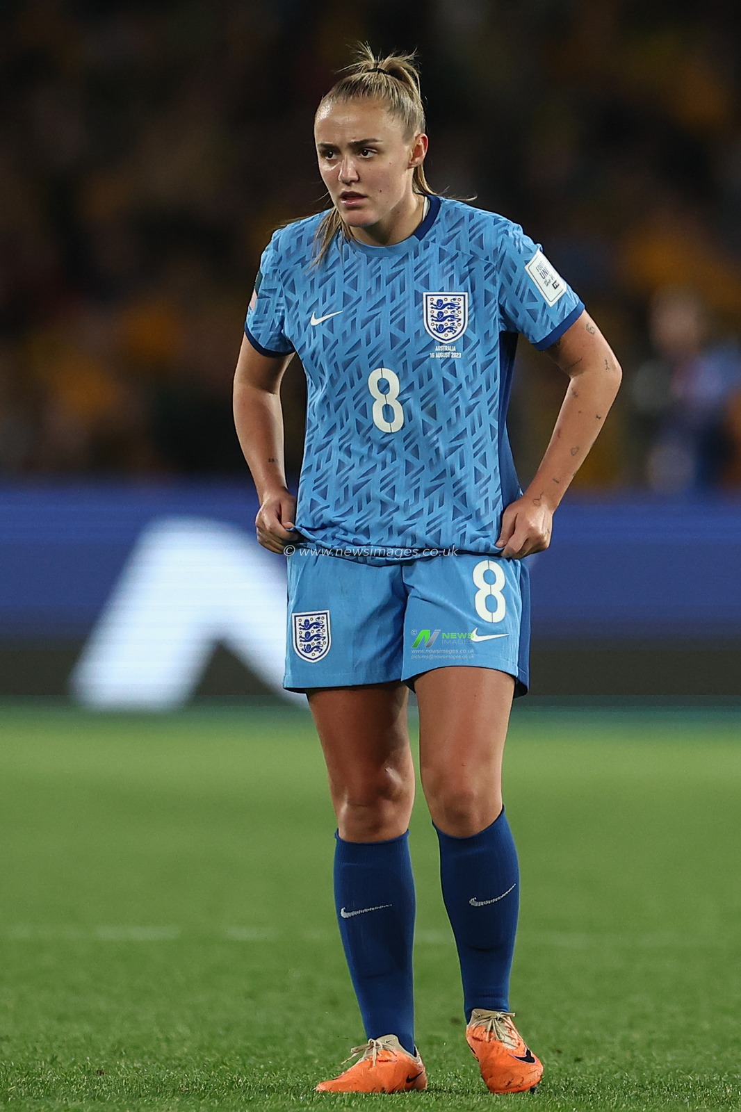 Georgia Stanway #8 of England during the FIFA Women's World Cup 2023 Semi-Final match Australia Women vs England Women at Stadium Australia, Sydney, Australia, 16th August 2023

(Photo by Patrick Hoelscher/News Images)