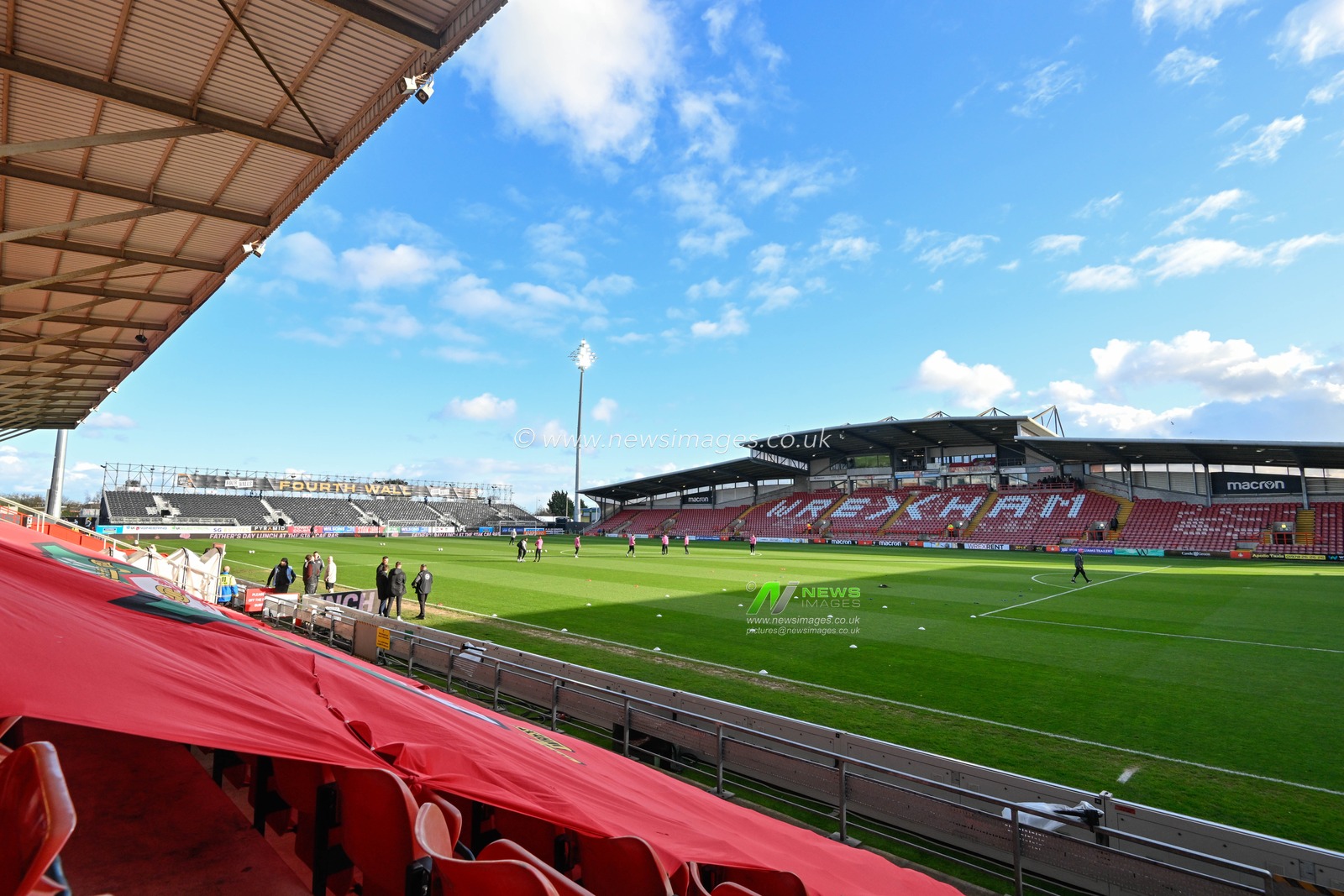 A general view of the SToK Cae Ras ahead of the Sky Bet League 2 match Wrexham vs Crawley Town at SToK Cae Ras, Wrexham, United Kingdom, 9th April 2024

(Photo by Cody Froggatt/News Images)