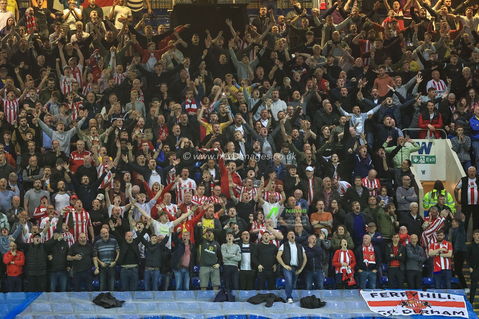 Sunderland fans celebrate their win