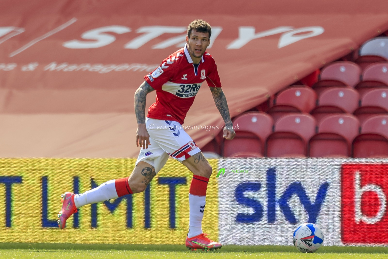 Marvin Johnson #3 of Middlesbrough in possession of the ball