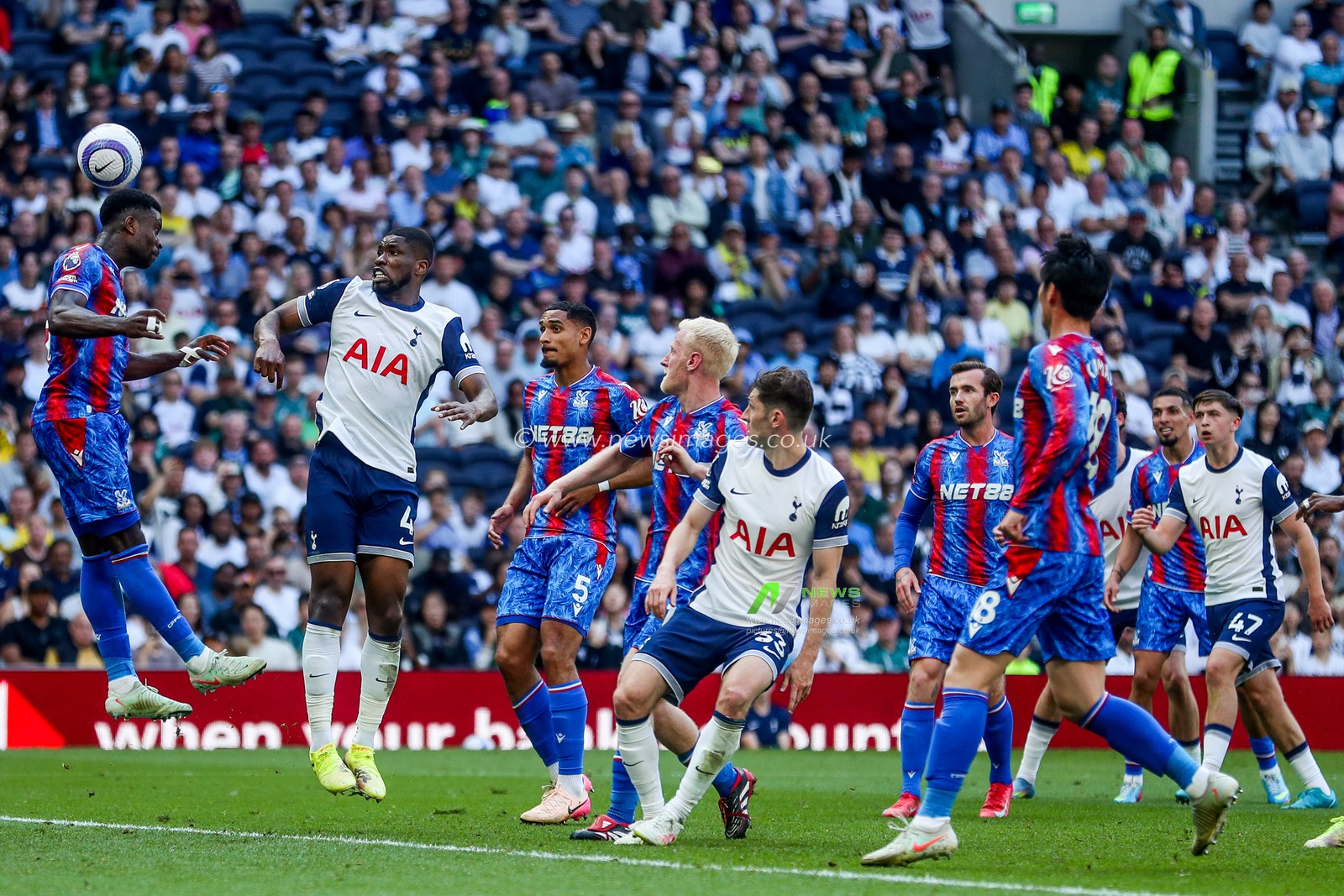Marc Guehi of Crystal Palace heads the ball during the Premier League match Tottenham Hotspur vs Crystal Palace at Tottenham Hotspur Stadium, London, United Kingdom, 11th May 2025

(Photo by Izzy Poles/News Images)
