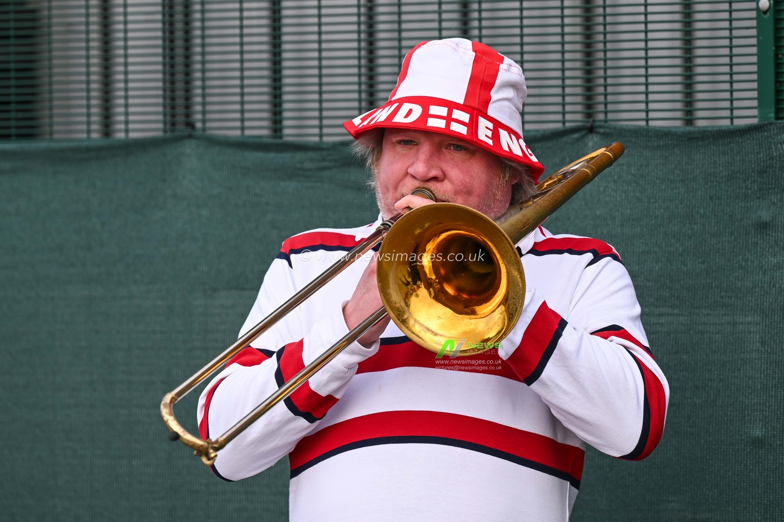 Band plays as fans arrive ahead of the 2024 Guinness 6 Nations match England vs Wales at Twickenham Stadium, Twickenham, United Kingdom, 10th February 2024

(Photo by Craig Thomas/News Images)