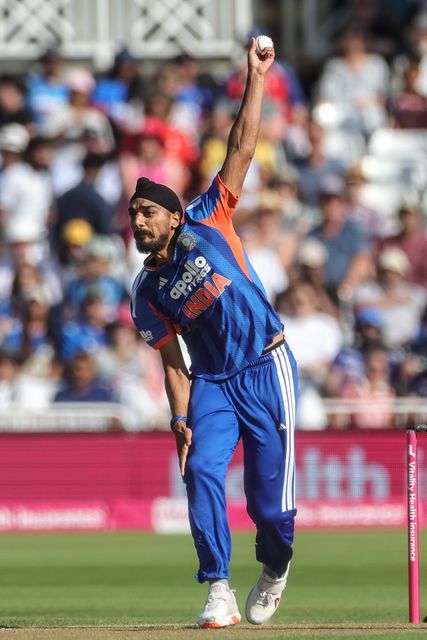Arshdeep Singh of India delivers the ball during the Third Vitality T20 International match England vs India at Trent Bridge, Nottingham, United Kingdom on 07 July 2026

(Photo by Mark Cosgrove/News Images)
