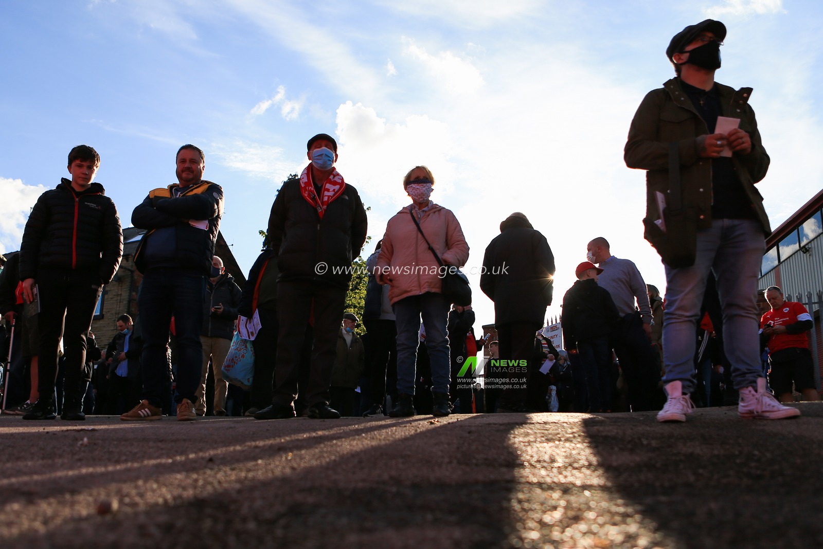 Barnsley fans outside Oakwell before the game