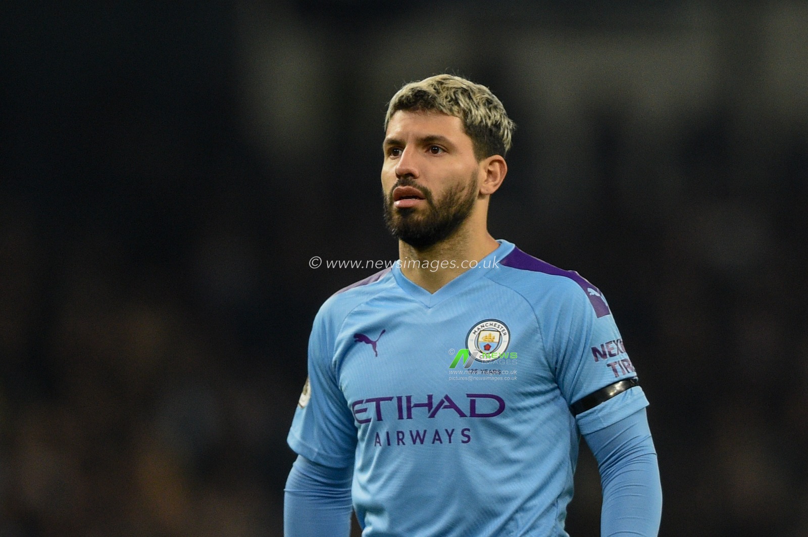 29th December 2019, Etihad Stadium, Manchester, England; Premier League, Manchester City v Sheffield United : Sergio Aguero (10) of Manchester City during the game.

Credit: Richard Long/News Images