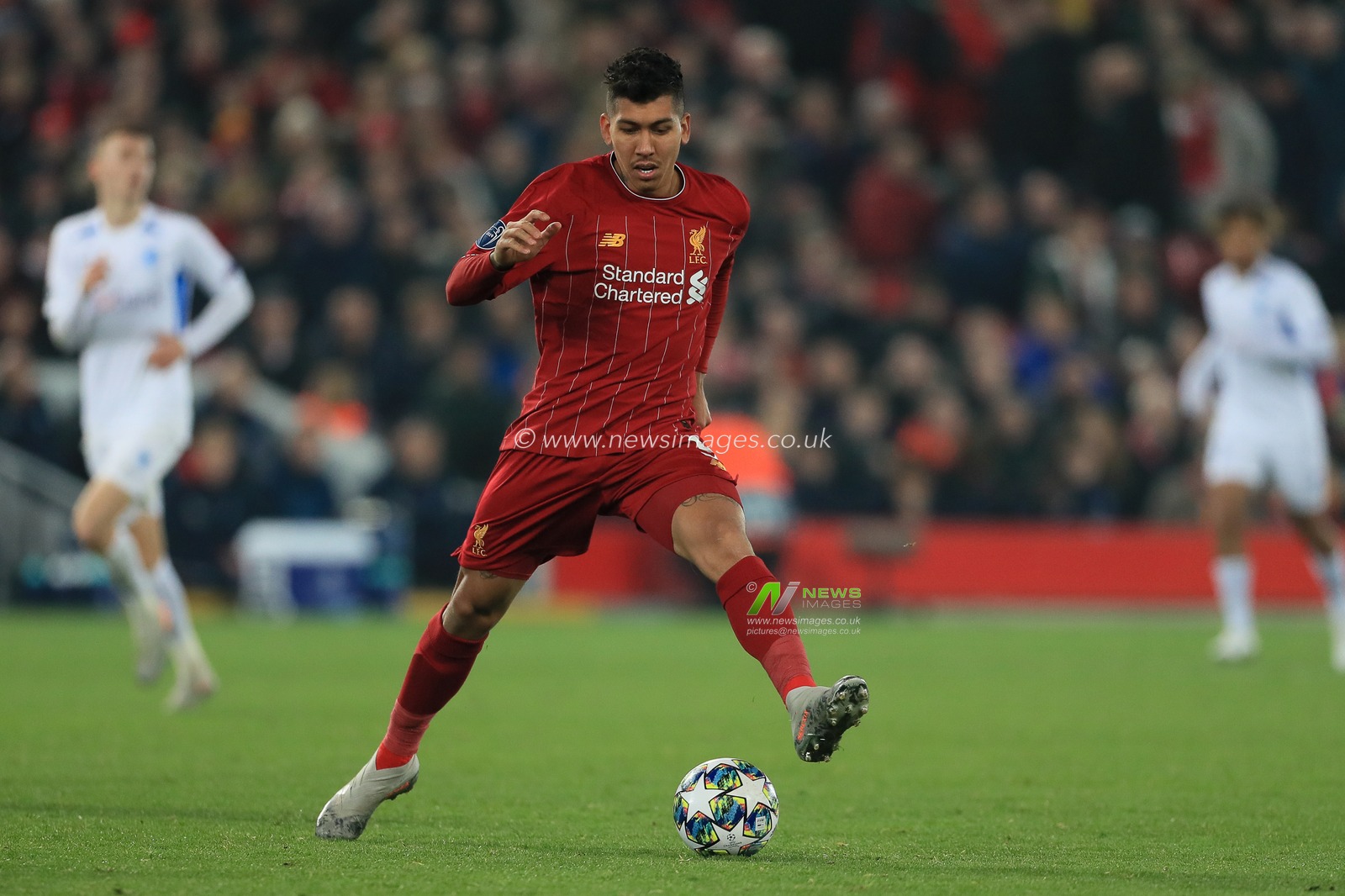 5th November 2019, Anfield, Liverpool, England; UEFA Champions League, Liverpool v KRC Genk : Roberto Firmino (9) of Liverpool 

Credit: Mark Cosgrove/News Images
