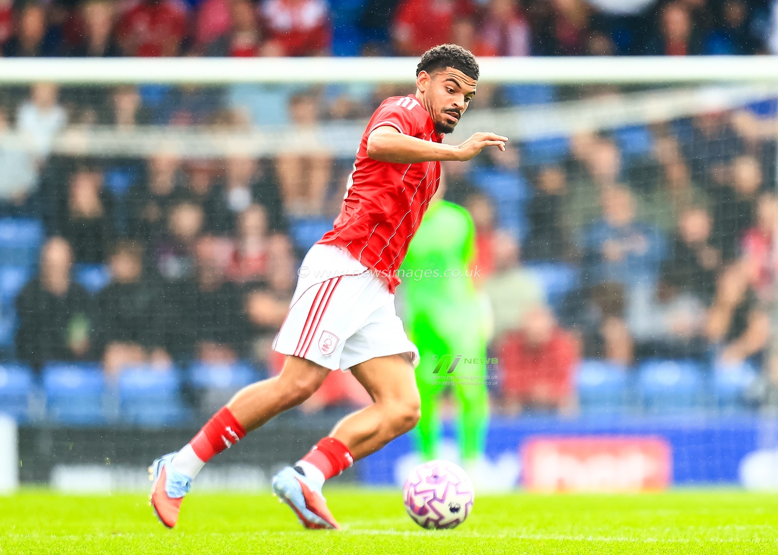 Morgan Gibbs-White of Nottingham Forest turns on the ball during the Pre-season friendly match Nottingham Forest vs Monaco at SMH Group Stadiumact Stadium, Chesterfield, United Kingdom, 19th July 2025

(Photo by Richard Bierton/News Images)