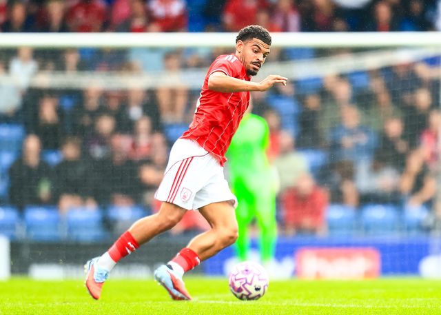 Morgan Gibbs-White of Nottingham Forest turns on the ball during the Pre-season friendly match Nottingham Forest vs Monaco at SMH Group Stadiumact Stadium, Chesterfield, United Kingdom, 19th July 2025

(Photo by Richard Bierton/News Images)