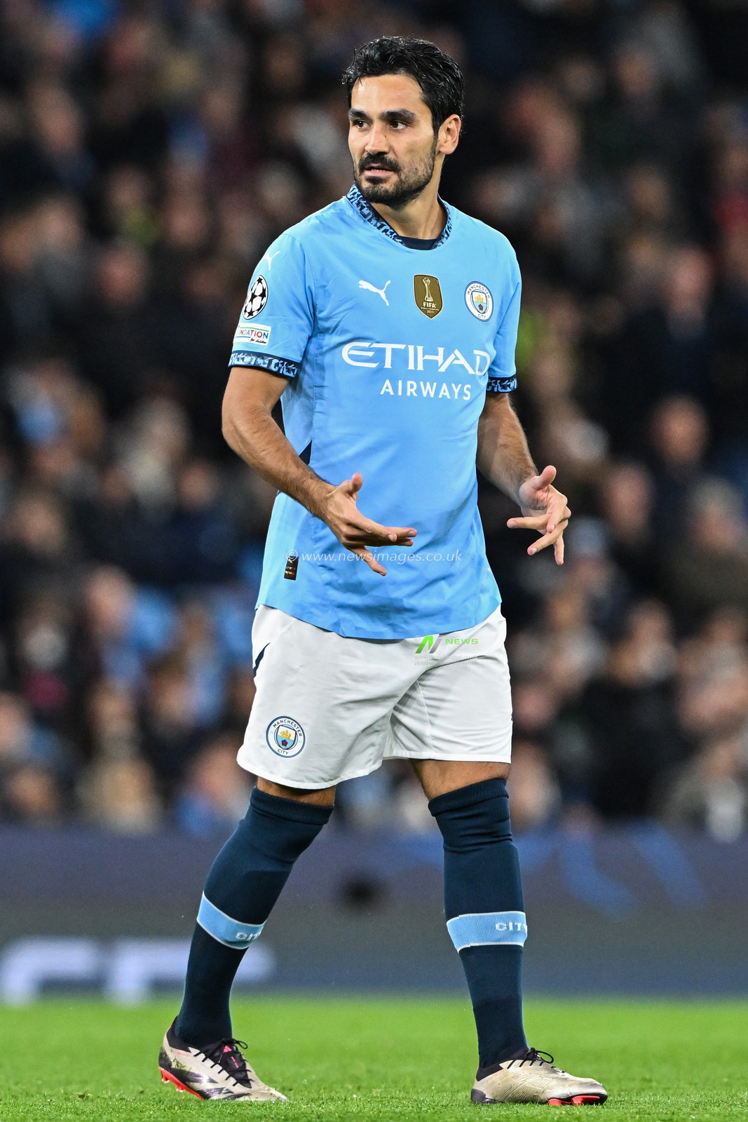 Ä°lkay GÃ¼ndoÄŸan of Manchester City during the UEFA Champions League, League Stage Manchester City v Sparta Prague at Etihad Stadium, Manchester, United Kingdom, 23rd October 2024

(Photo by Cody Froggatt/News Images)