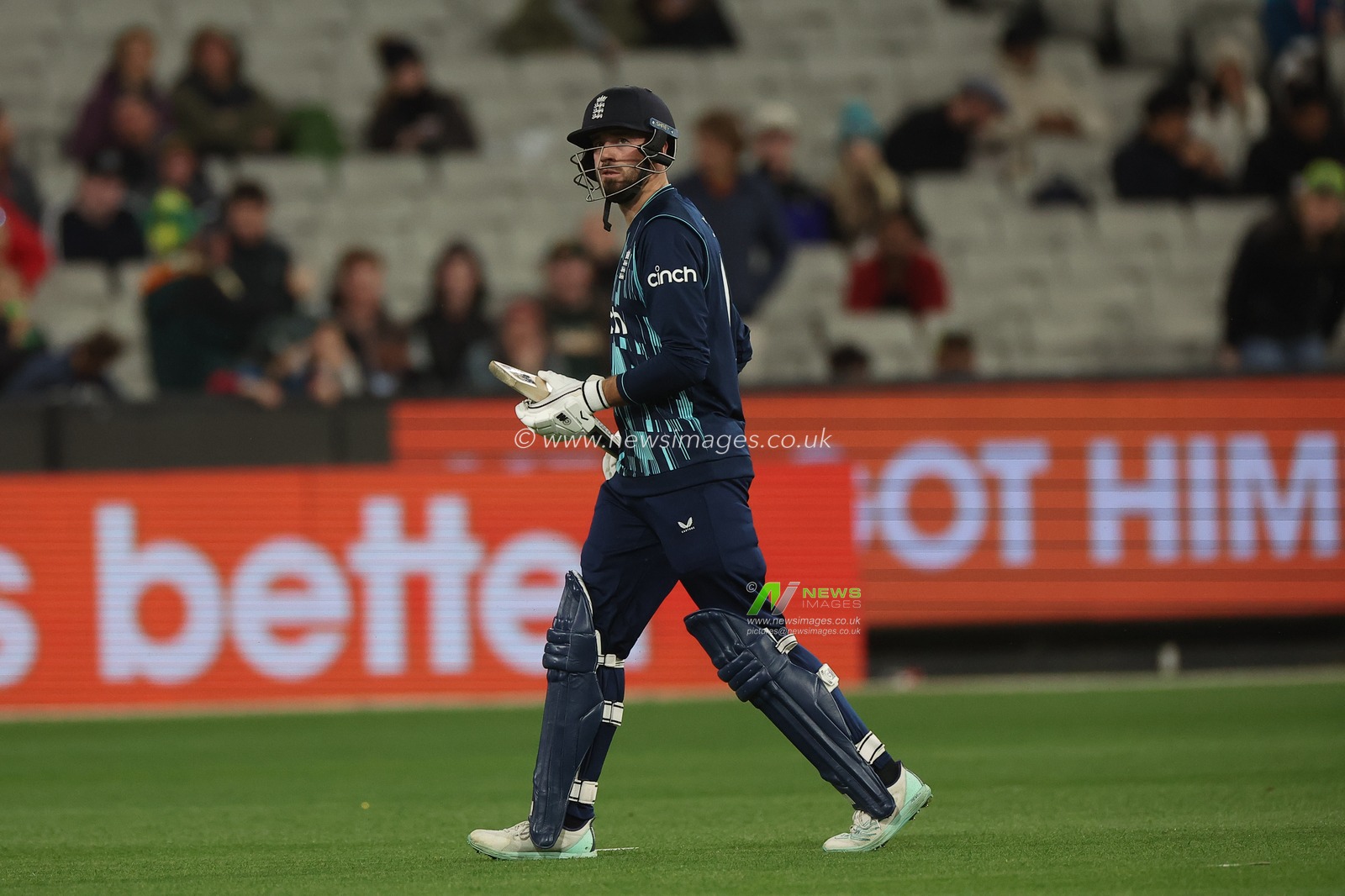 James Vince of England exits the field after dismissal during the Dettol ODI Series match Australia vs England at Melbourne Cricket Ground, Melbourne, Australia, 22nd November 2022

(Photo by Patrick Hoelscher/News Images)
