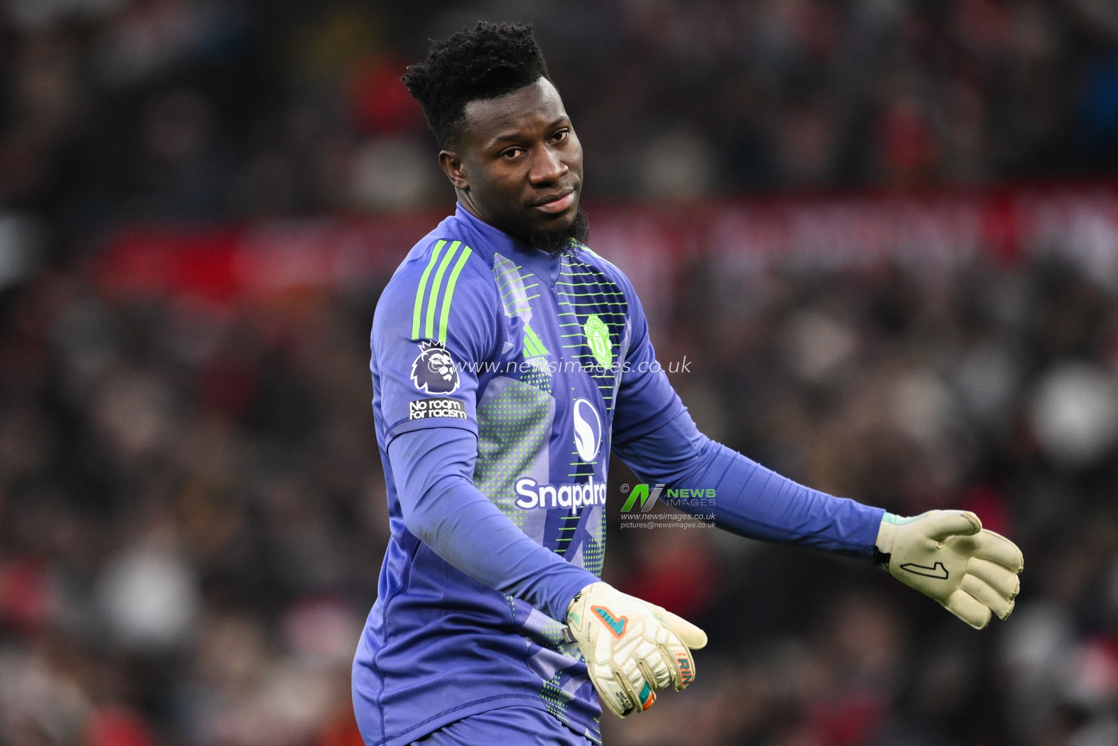 AndrÃ© Onana of Manchester United reacts during the Premier League match Manchester United vs Bournemouth at Old Trafford, Manchester, United Kingdom, 22nd December 2024

(Photo by Craig Thomas/News Images)