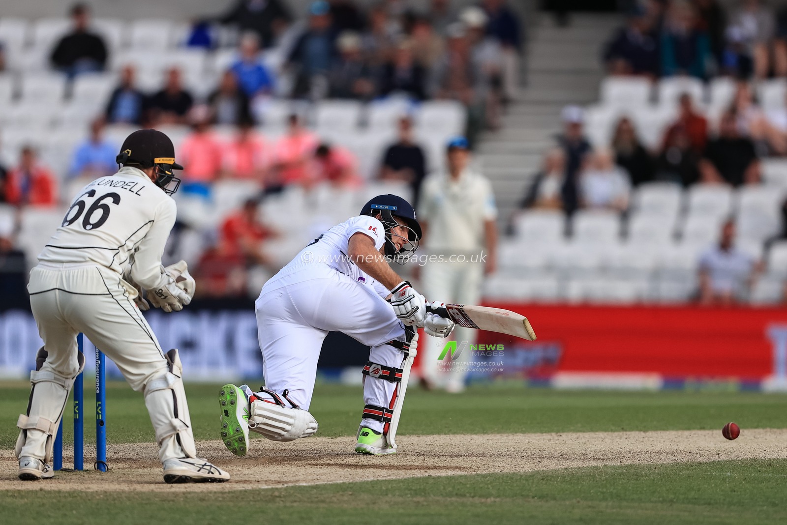 Joe Root of England in action during the game