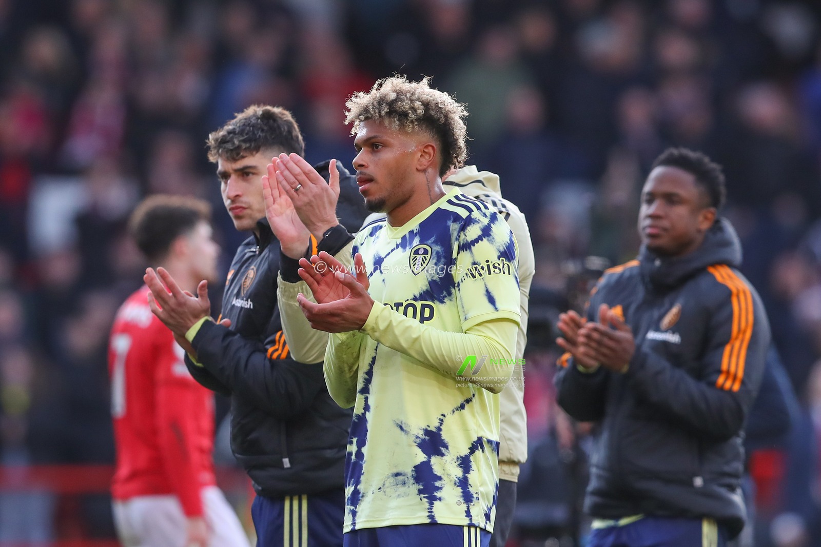 Georginio Rutter #24 of Leeds United applauds the travelling fans after the Premier League match Nottingham Forest vs Leeds United at City Ground, Nottingham, United Kingdom, 5th February 2023

(Photo by Gareth Evans/News Images)