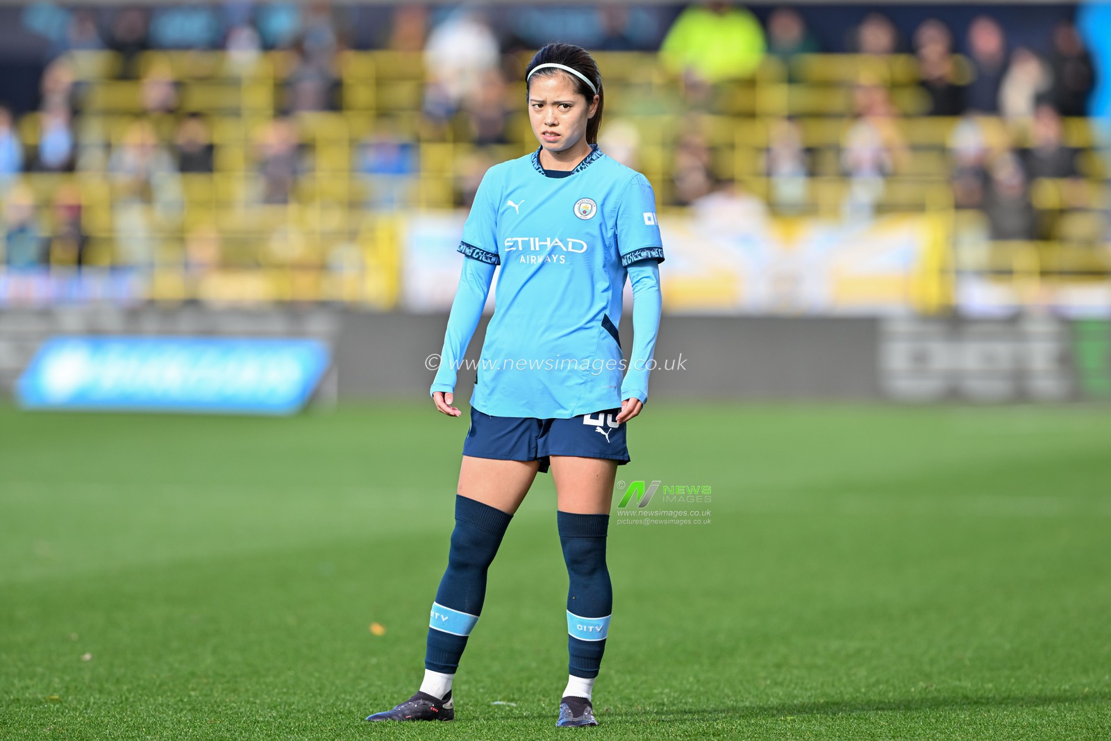 Yui Hasegawa of Manchester City Women during the Barclays Women's Super League match Manchester City Women vs Aston Villa Women at Joie Stadium, Manchester, United Kingdom, 20th October 2024

(Photo by Cody Froggatt/News Images)