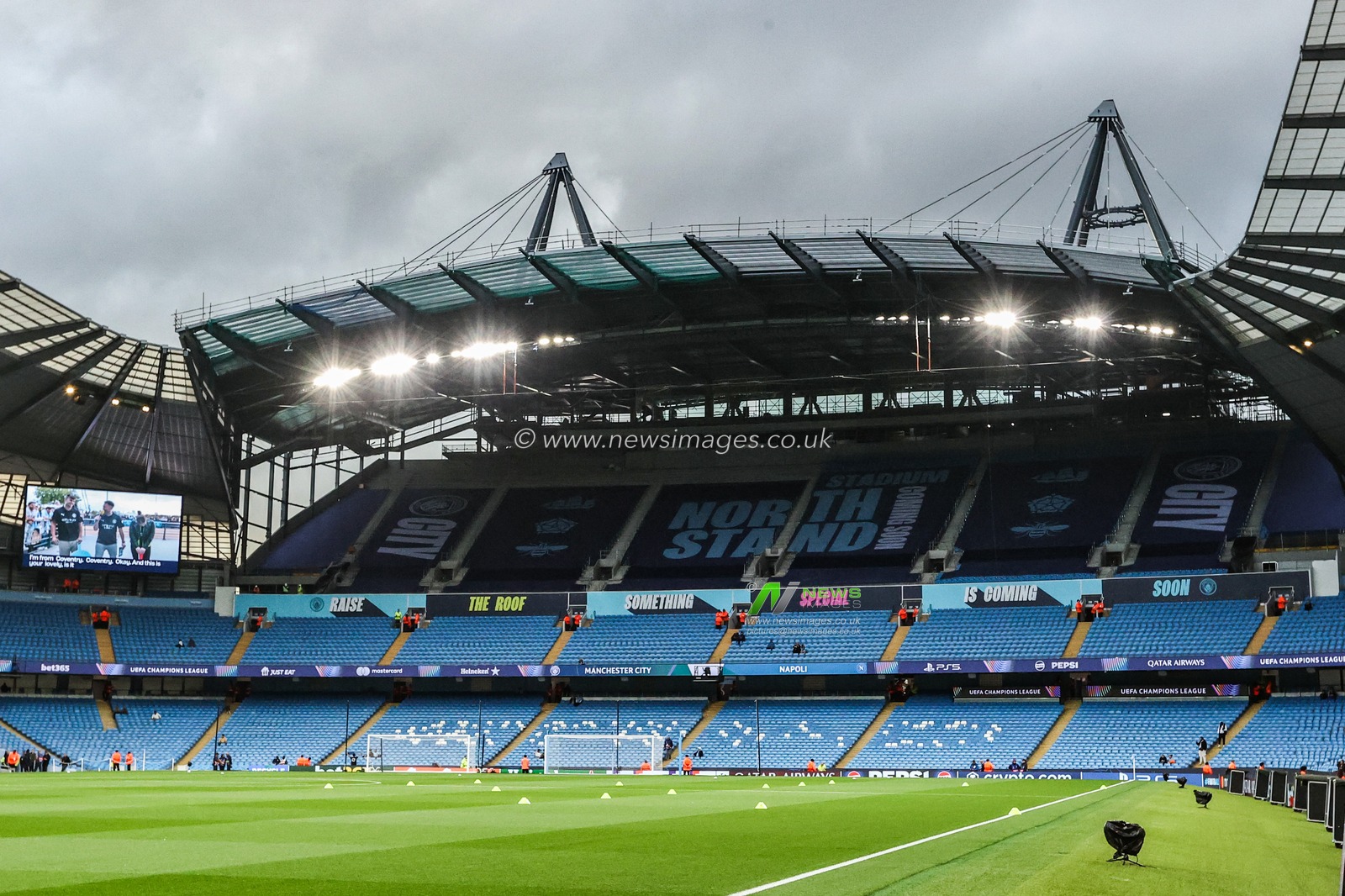 A general view of The City Of Manchester Stadium ahead of the UEFA Champions League 2025/26 Phase MD1 Manchester City vs Napoli League at The City of Manchester Stadium, Manchester, United Kingdom, 18th September 2025

(Photo by Alfie Cosgrove/News Images)