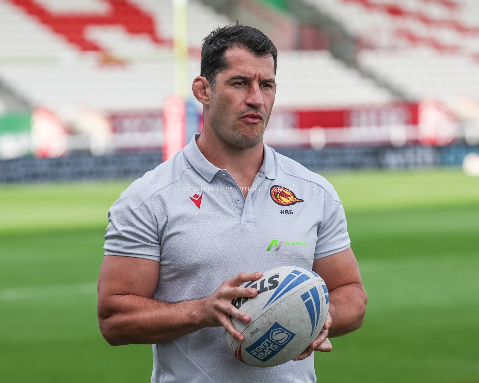 Benjamin Garcia of Catalan Dragons during the Betfred Super League Round 14 Hull KR vs Catalans Dragons at Sewell Group Craven Park, Kingston upon Hull, United Kingdom, 13th June 2025

(Photo by Mark Cosgrove/News Images)