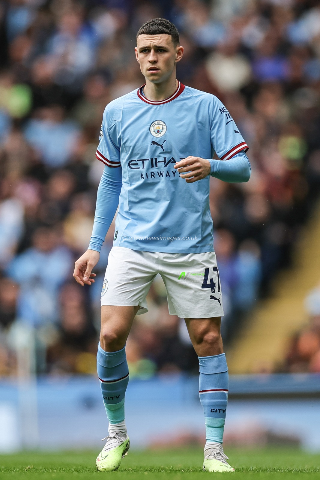 Phil Foden #47 of Manchester City during the Premier League match Manchester City vs Leeds United at Etihad Stadium, Manchester, United Kingdom, 6th May 2023

(Photo by Mark Cosgrove/News Images)
